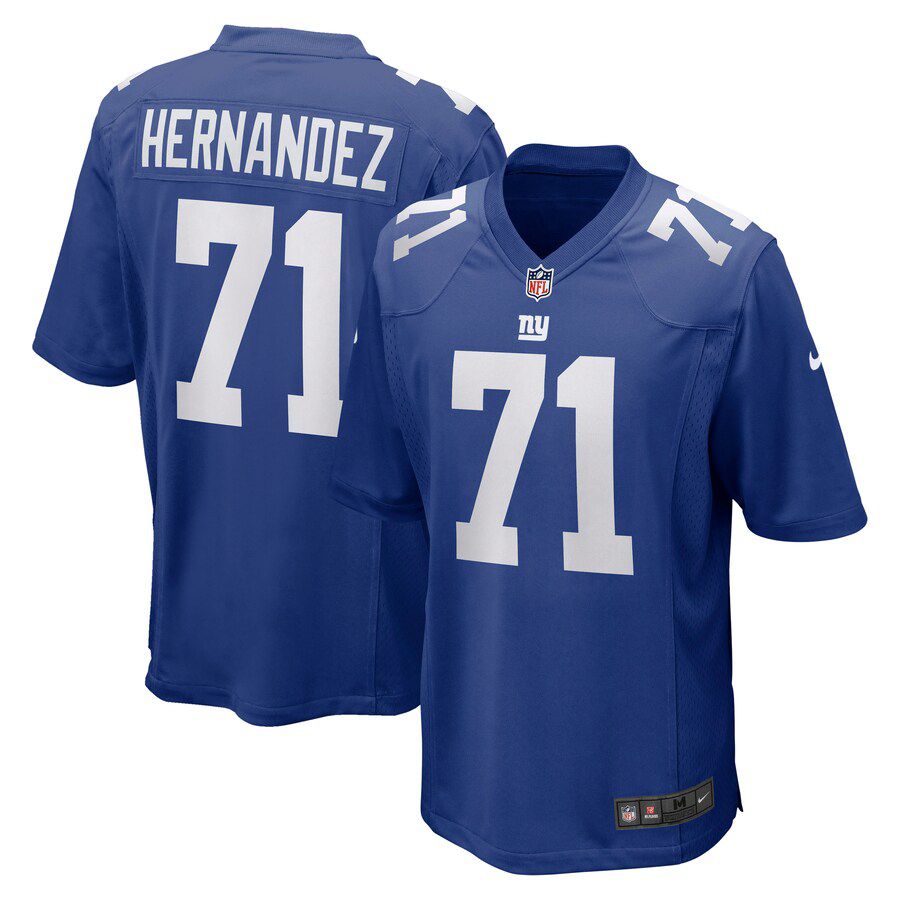 Men New York Giants #71 Will Hernandez Nike Royal Game NFL Jersey